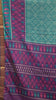 Semi Pattola Saree Pochampally Print - Teal Blue thumbnail