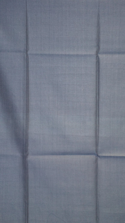 Pure Tussar Saree Floral - Beige & Peacock Blue