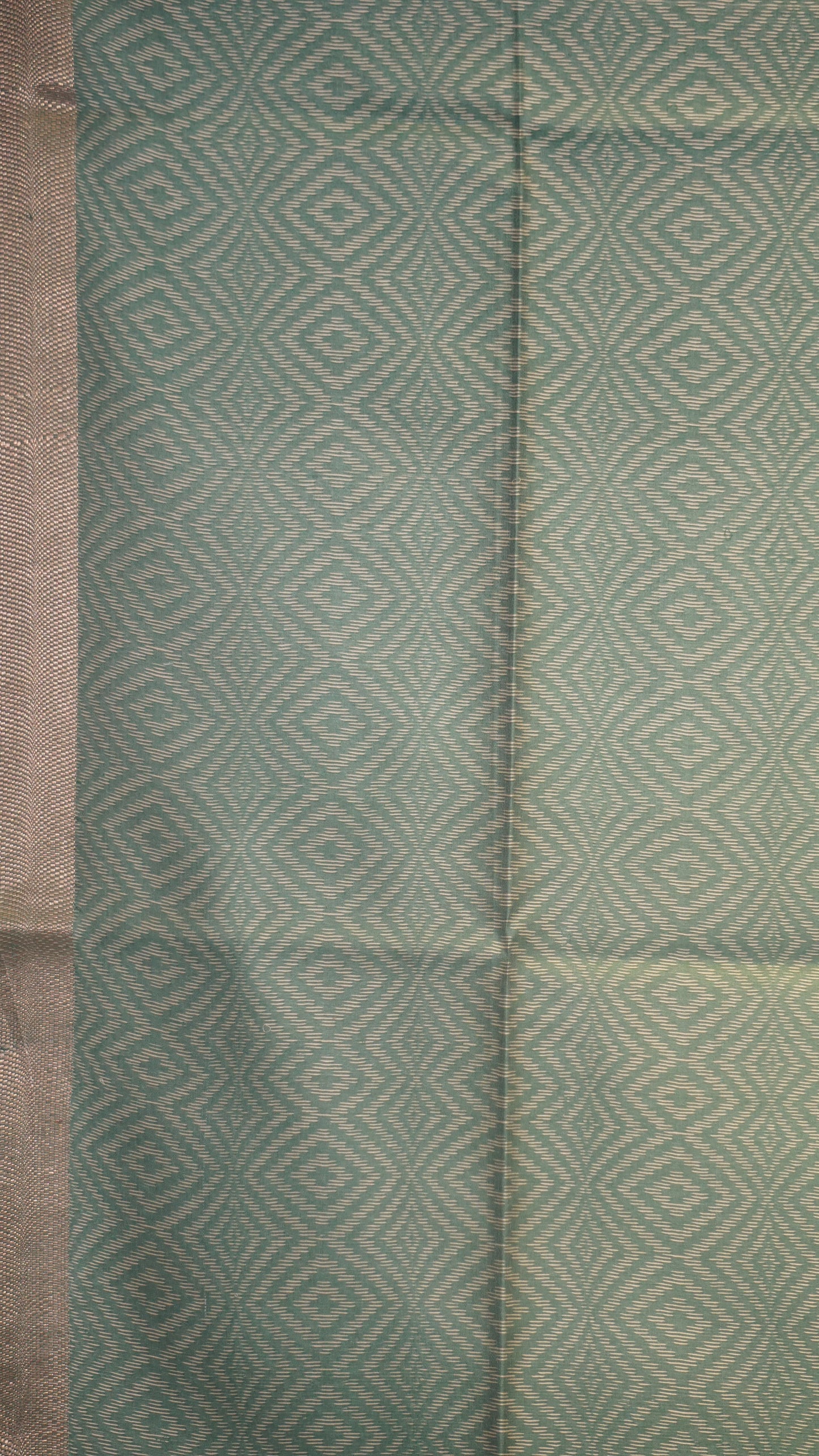 Pure Tussar Saree Floral - Beige & Green