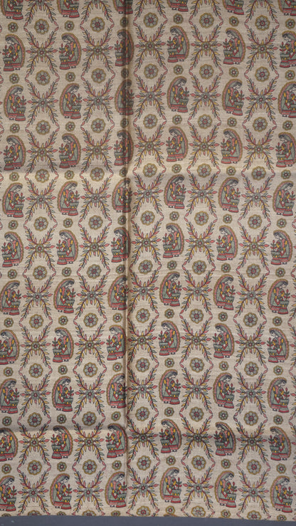 Pure Tussar Saree - Mustard Yellow