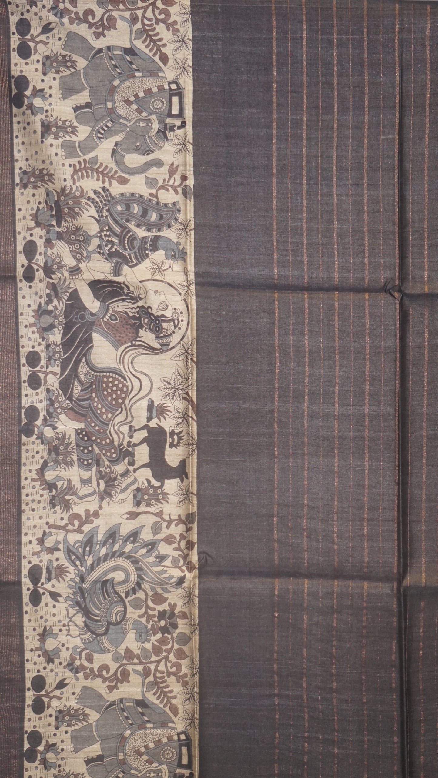 Pure Tussar Saree - Black