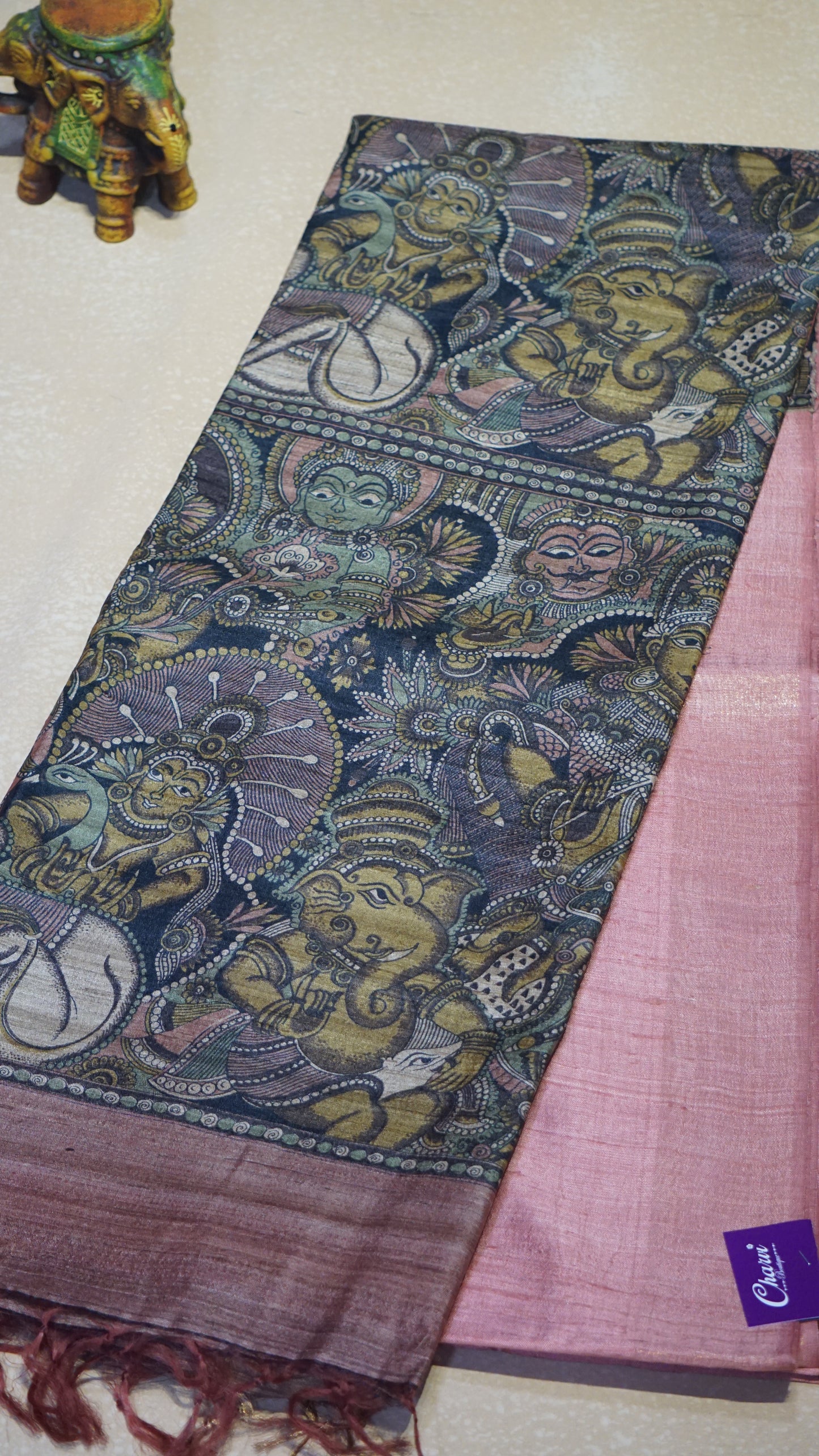 Pure Tussar Saree - Pink