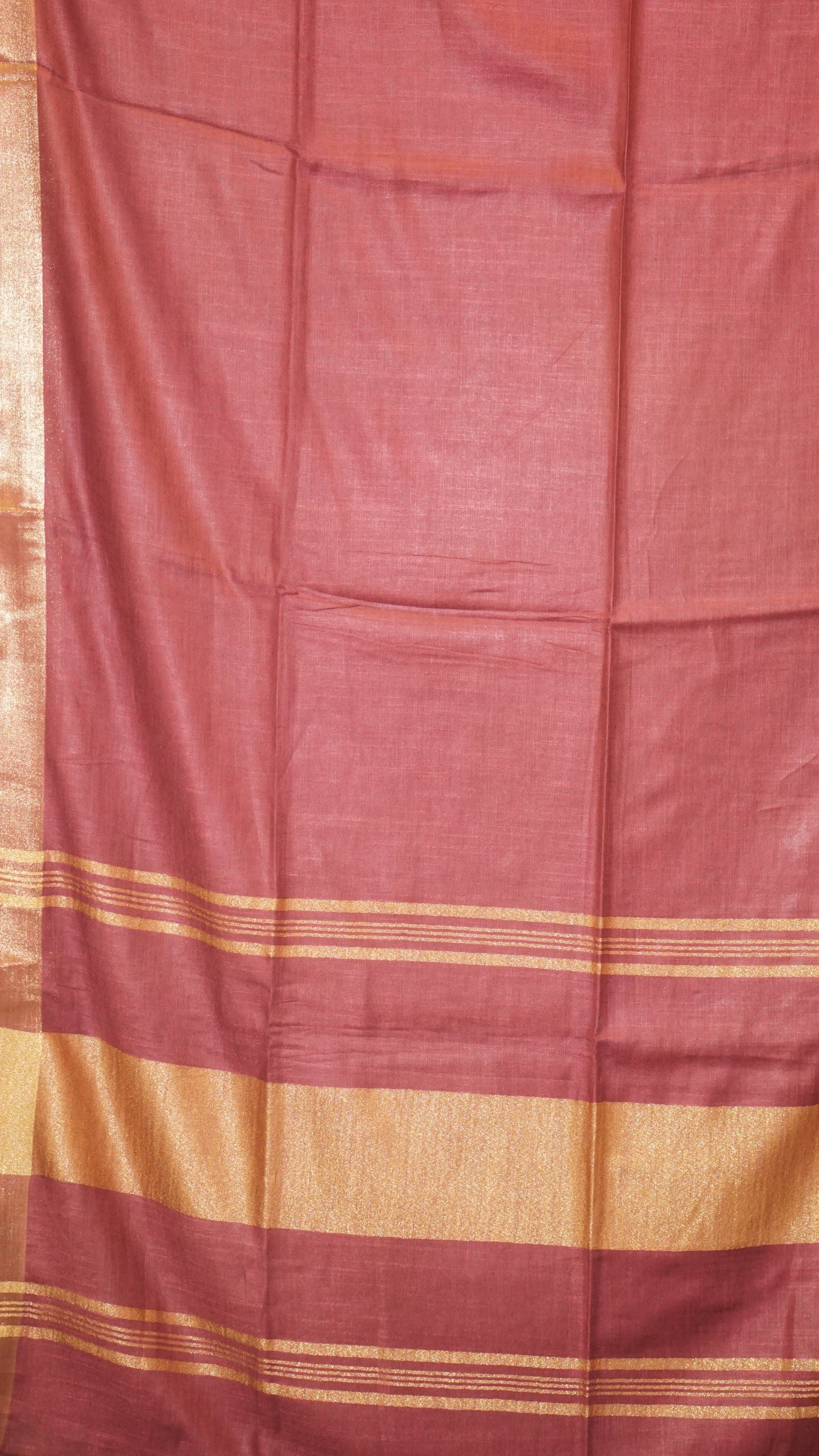Semi Linen Plain - Maroon & Gold
