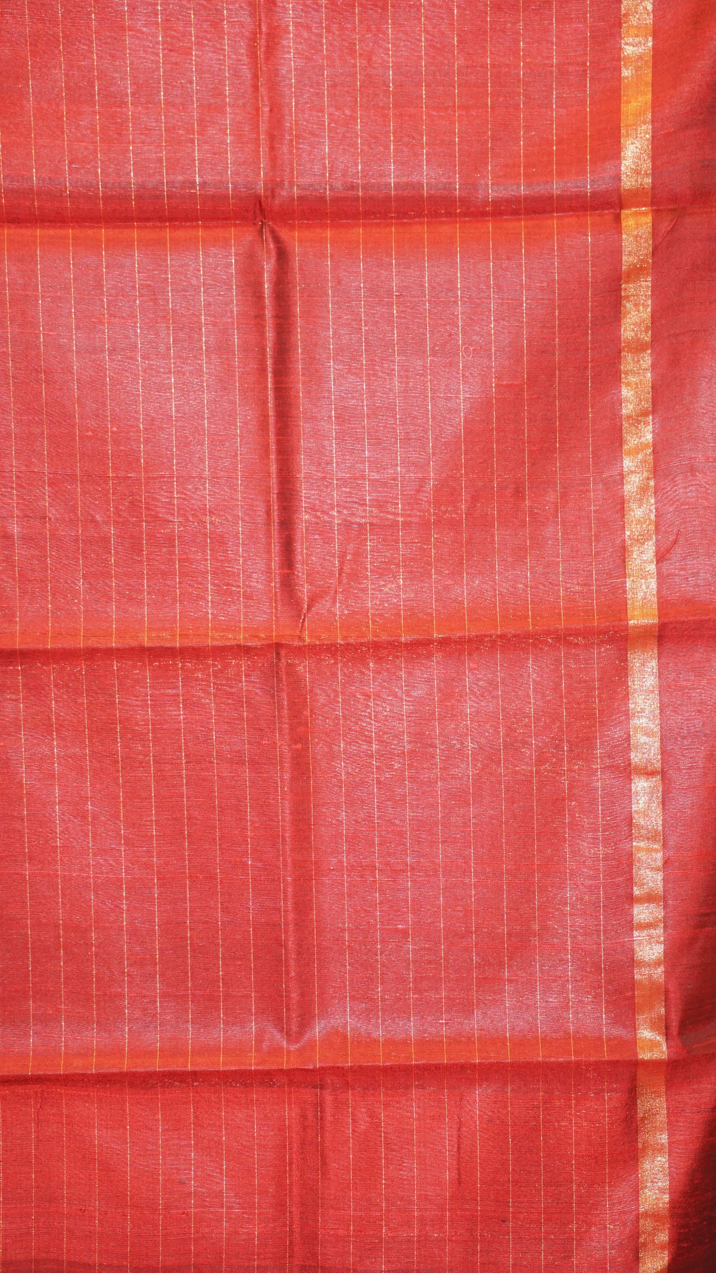 Pure Dupion Silk Saree Checks - Maroon