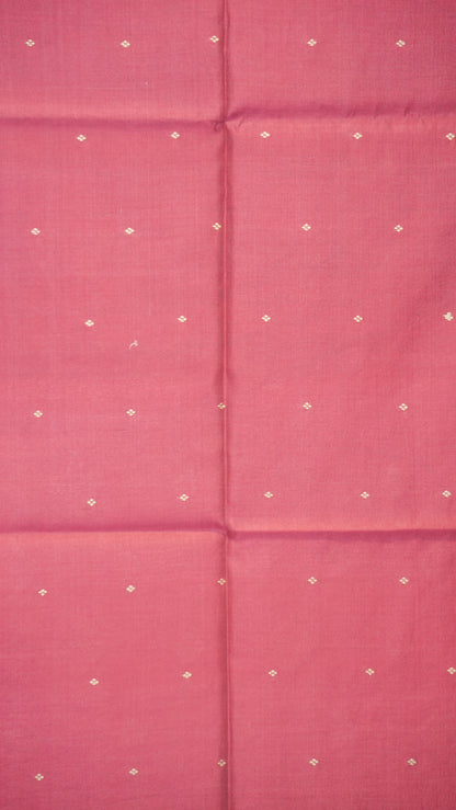 Pure Tussar Saree - Navy Blue & Red