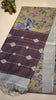 Pure Tussar Saree - Mustard Yellow & Brown thumbnail