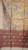 Pure Tussar Saree - Mustard Yellow & Brown thumbnail