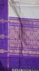 Pure Dupion Silk Saree - Elephant Grey with Purple Border thumbnail