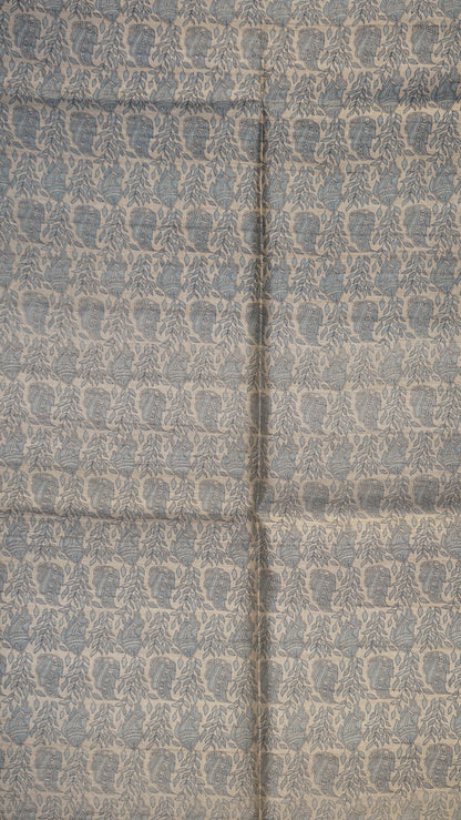 Pure Tussar Saree - Blue