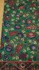 Kalamkari Saree Cotton - Green With Magenta Border thumbnail