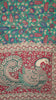 Kalamkari Saree Cotton - Green With Magenta Border thumbnail