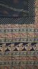 Kalamkari Saree Silk - Black With Maroon Border thumbnail